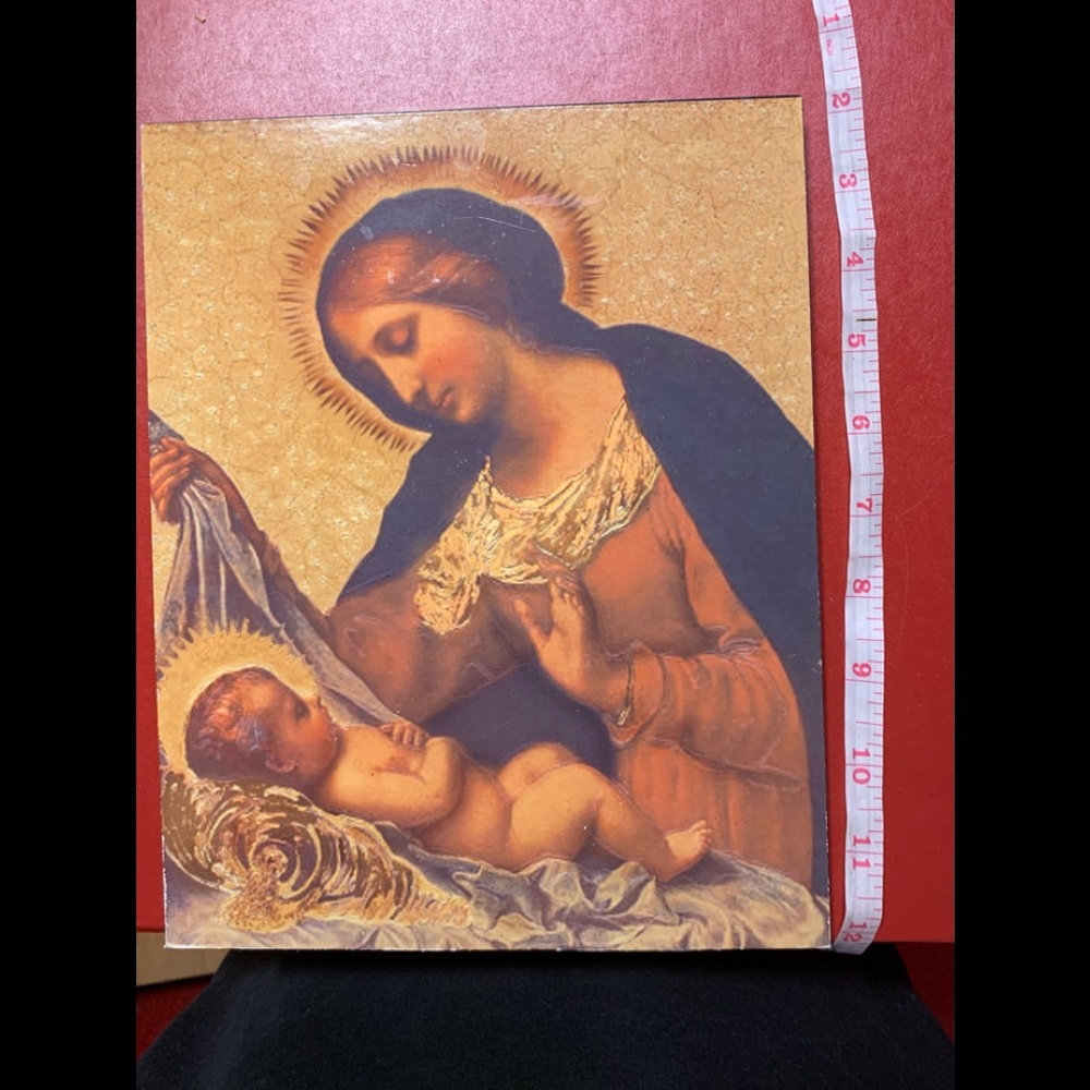 Mary religious portrait painting piece print